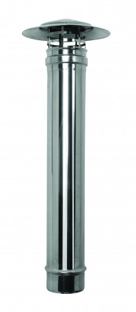 Комплект дымохода вертикальный из нержавеющей стали, Ø 80 мм