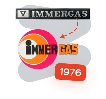 1976 год. Изменение логотипа компании Immergas.