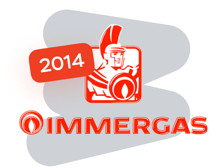 2014 год. Логотип компании Immergas, содержащий изображение Каюса.